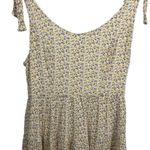 Altar'd State Altar’d State Tie Strap Floral Ruffle Crochet Mini Dress in Yellow Size S Photo 3