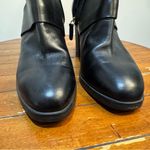 TOD'S Gomma Ankle Leather Boots Black Gold Buckle Sz EU40 Photo 7
