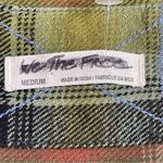 Free People  We The Free Izzy Cargo Jacket plaid oversized Shacket Shirt Green M Photo 11