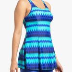 Speedo NWT  Woman Swimwear All Over Print Racerback Swimdress with Boyleg Size 36 Photo 0