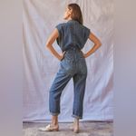 Free People  Sydney Medium Wash Denim Sleeveless Jumpsuit Photo 1