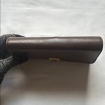 None Brown Leather Wallet GUC Photo 6
