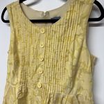 Rabbit Rabbit Designs Yellow Floral Sleeveless Fit Flare Dress Size Medium Photo 2