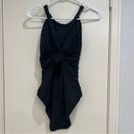 La Blanca Island Goddess High Neck Keyhole One Piece Black Photo 11