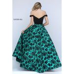 Sherri Hill Laura Marano Collection FORMAL Dress Red/Black ROSES Floral Size 0 Photo 5