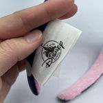 Disney Parks Minne Mouse Blue Polka Dot Mouse Ears Headband Pink Glitter Photo 2