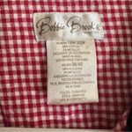 Bobbie Brooks Red Gold Checkered Plaid Mitten Holiday Blouse 18W/20W 2X Velvet C Photo 2