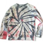 Tie Dye Rolling Stones Sequin Tongue Sweatshirt Size Large Graphic Crewneck Red Photo 1