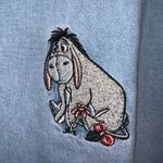 Disney  Parks Winnie the Pooh Embroidered Denim Button Up Shirt 1X NWT Photo 3