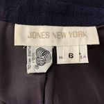 Jones New York Vintage Pencil Skirt 6 Navy Blue Wool Pleated Front Lined Zipper Photo 4