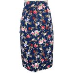 Philosophy  Women’s Pencil Skirt Navy Floral Size 8 Photo 1
