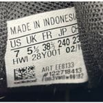 Adidas  Womens 7 Sneakers Black Gold Stripes Lace Up Shoes Casual Workout Gym Photo 5