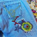 Vintage Y2K Bebe Distressed Patchwork Embroidered Jeans Blue Size 29 Photo 7