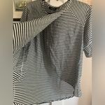 Kate Spade  Saturday Black & White Striped Oversized Top XS Silk Cotton Blend Photo 4