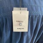 SUNCOO Paris Robe Corinne Midi Dress Royal Blue Embroidered Buttons Size T3 L Size L Photo 8