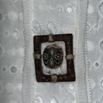 Chico's  EVIE Embellished Cotton White Everlasting Eyelet Jacket Chico SZ 2 US L Photo 5