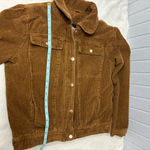 Me Jane  Brown Corduroy Faux Fur Lined Jacket Coat 70s Hipster Vibes Size M Photo 15