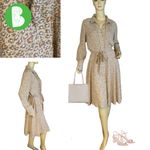 Nanette Lepore TAUPE & BLUSH LEOPARD PRINT SHIRT DRESS AND LINER DRESS NWT (10) Photo 1