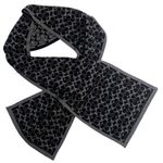 Coach Black & Charcoal Mini Signature Muffler Scarf W1544 7-3/4” x 48” Photo 0