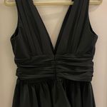 Akira Black Deep V Sleeveless Peplum Top Photo 0