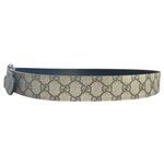 Gucci Beige GG Supreme Canvas and Black Leather Belt Waist 35 - 39 Size 37 Photo 1
