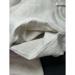 Runaway Heart Linen Blend Cropped Pants Pleated Front Casual Beige Size 12 Tan Photo 3