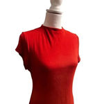 Stella Luce  maxi dress cap sleeved lines size large burnt orange Photo 1