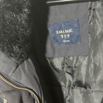 ZARA  Black Toggle Jacket with Fur Collar Photo 3