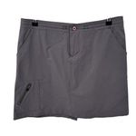 Title Nine Hiking Tennis Golf Cargo Skort Womens 8 Gray Nylon Pockets Drawstring Photo 0