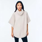 margaret o'leary Margaret O’Leary Chunky Knit Cowl Neck Poncho Sweater, Short Sleeves sz. S Photo 15