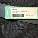 Liverpool Los Angeles Jacqueline Printed Skinny Pants Sz 10 NEW Black Gray Plaid Photo 12