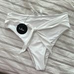 Lulus White Highwaisted Bikini Bottoms Photo 0