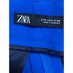 ZARA  Ananya Blue Pleated Belted High Waisted Tapered Leg Trousers Dress Pants S Photo 2