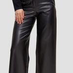 Lattelier Black Faux Leather Wide Leg Pants Women’s Size M Size M Photo 0