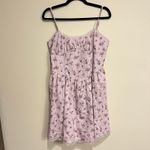 Aeropostale Dress Purple Floral Milkmaid Coquette Cottagecore Prairie Lace Large Photo 1