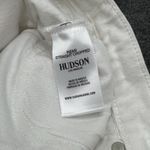 HUDSON Size 27 White 'Remi' High Rise Straight Cropped Frayed Hem Jeans‎ Photo 5
