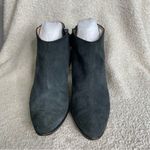 Manolo Blahnik  Brusta Gray Suede Heeled Ankle Booties Sz 7.5‎ 37.5 Photo 2
