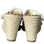 Sugar Hundreds Wedge Sandal 11 Beige Linen Slip On Bow Espadrille Coconut Girl Tan Photo 8