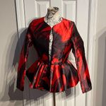 Akira Chicago Black Label Peplum Colorful Blazer Multicolor Long Sleeve Women's Size S Photo 0