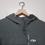Outdoor‎ Research Women's Ascendant Plus Hooded Jacket Puffer Insulated Size Med Gray Photo 2