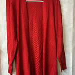 Coldwater Creek Cocobleu Vibrant Red Cardigan women’s medium NWT Photo 0