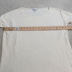 Joie  Cream Scoop Neck Long Sleeve Side Slit Tunic Lightweight Sweater Size Small Photo 10