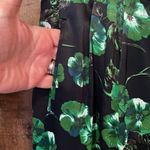 Anthropologie  Elevenses Navy & Kelly Green Floral Wide Leg Pants Photo 5