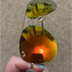 Ray-Ban  Sunglasses with Gold and Orange Lenses Photo 6