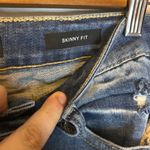 Judy Blue  Jeans Women's Size 7/28 Skinny Fit Pinstripe‎ Patch Distressed Denim Photo 4