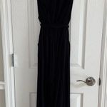 Maeve  By Anthropology Sleeveless Black Jumpsuit Wide Leg Keyhole Medium Photo 5