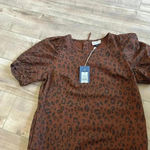 Universal Threads NWT Universal Thread Cheetah Dress Short Sleeve Mid Length Semi Fitted Size 12 Photo 2