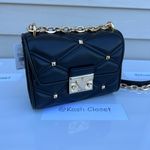 Michael Kors  Black Serena Small Flap Shoulder Bag Photo 1