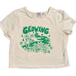 Princess Polly Size 8 Baby Tee Shirt Growing Plants Graphic Kelly Green Herb Photo 1