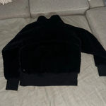 Zella  Fleece Bomber Jacket Black Teddy Fleece Insulated Long Sleeve Zip Up Photo 4